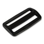 Пряжка двухщелевая пластик 50 мм, 100 шт, черный, Gamma SAR001