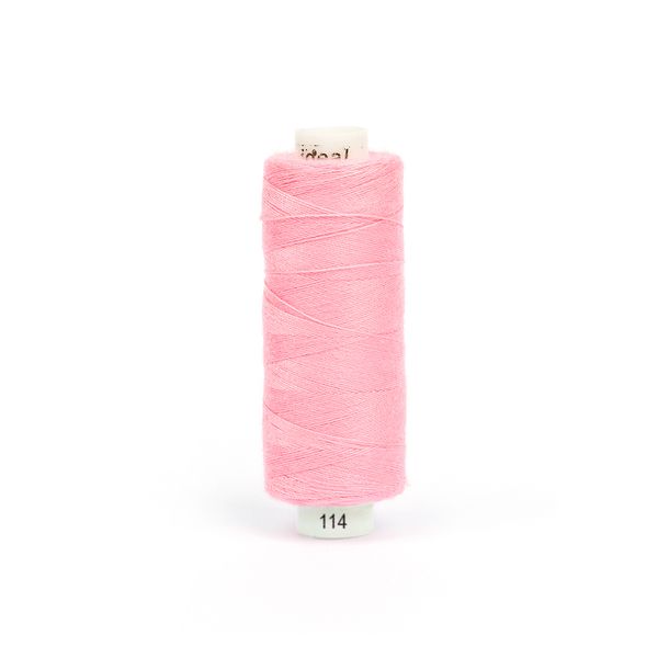 Нитки швейные бытовые Ideal 40/2, 366 м / 10 кат., 114 св.розовый