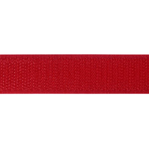 Лента контактная липучка (велкро) пришивная 20 мм / 25 метров, 41 красный, /крючок/, кач.