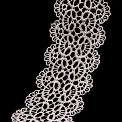 Кружево гипюр (плетёное) 65 мм / 9.14 метров, 571 молочный