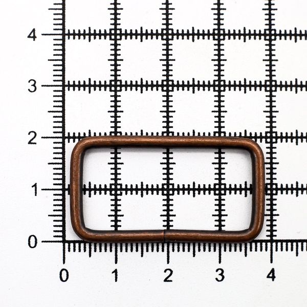 Рамка прямоугольная металл 31х15х2 мм, т.медь, 100 шт