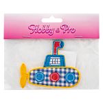 Термоаппликация "Подводная лодка", 9.3х7.3см