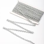 Тесьма отделочная 10 мм / 13.71 метров, TBY 918 цв.серебро