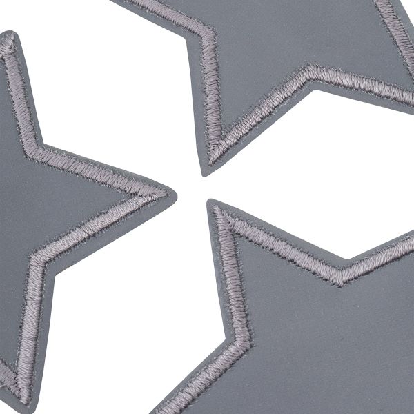 Светоотражающая термоаппликация звезда 6.5х6.5 см, 10шт