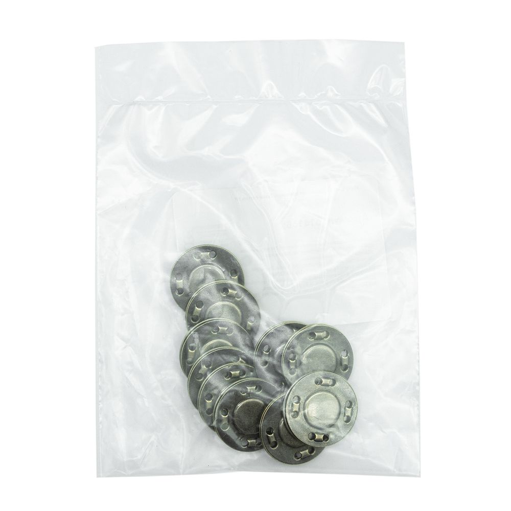 Кнопка магнитная металл пришивная ⌀20.0 мм, латунь, 10 шт, BIG