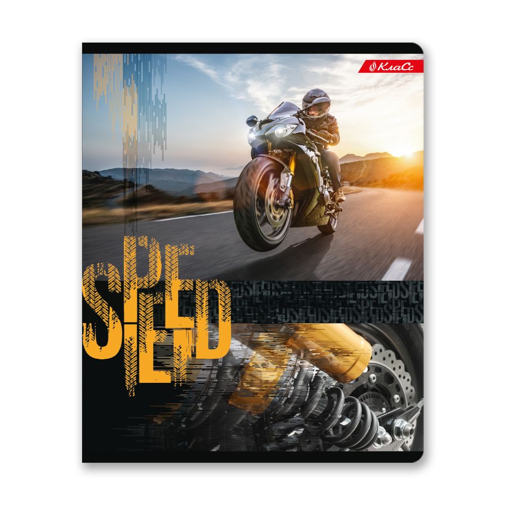 Тетрадь ученическая общая, выборочный лак, A5+ 48 л. на скобе, белизна 100%, 10 шт, клетка, 000325 Скорость, Светоч 48ТСК5_4_3_1