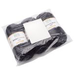 Пряжа Вязь Велюровая 120 / уп.3 мот. по 100 г, 120 м, 02 черный