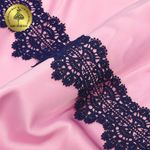 Кружево гипюр (плетёное) 70 мм / 13.71 метров, TBY.SUN.11, цв.F330 темно-синий