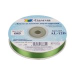 Лента атласная 2-сторонняя 12.0 мм / 33±2 метра, №085 серо-зеленый, Gamma AL-12D