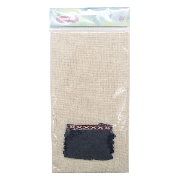 Ткань для рукоделия в наборе с тесьмой жаккард -бахрома 50х50см+1м (21947/34113 т.синий) 29501