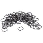 Рамка прямоугольная металл 15.5 мм /19.3х16.2 мм, ⌀1.9 мм/, чер.никель, 100 шт, 2AR029