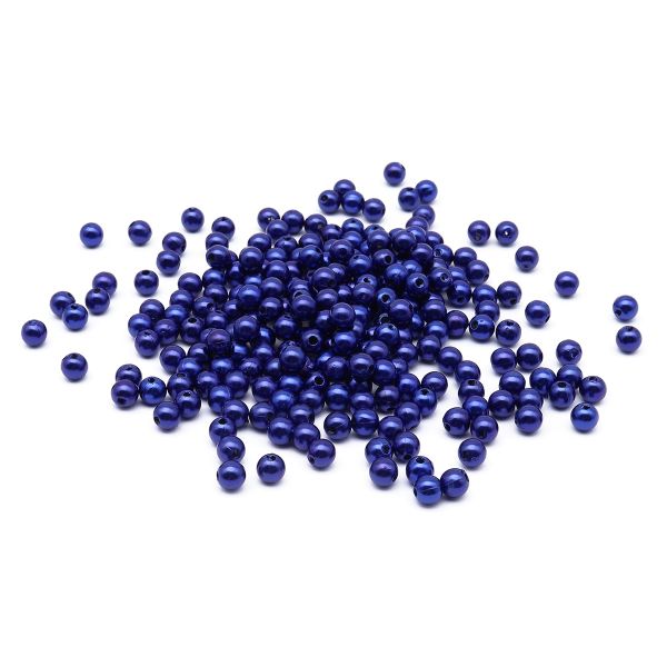 Бусины пластик (жемчуг) ⌀4 мм, 25 г, Astra&Craft (MH.КР.06.A33.02 синий)