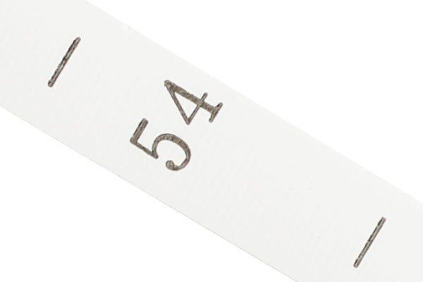 Этикетка-размерник п/э, размер 54 белый 10х25 мм, 300 шт