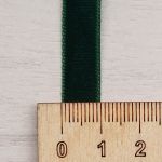 Лента бархатная (тесьма) 09.0 мм / 32.9±2 метров, 0081-1006, 165 темно-зеленый
