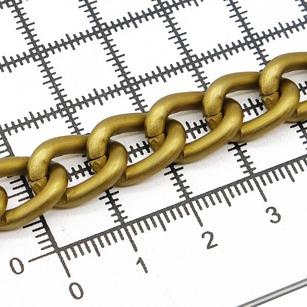 Цепь алюминиевая 14,2х10,3 мм, 10 м, антик