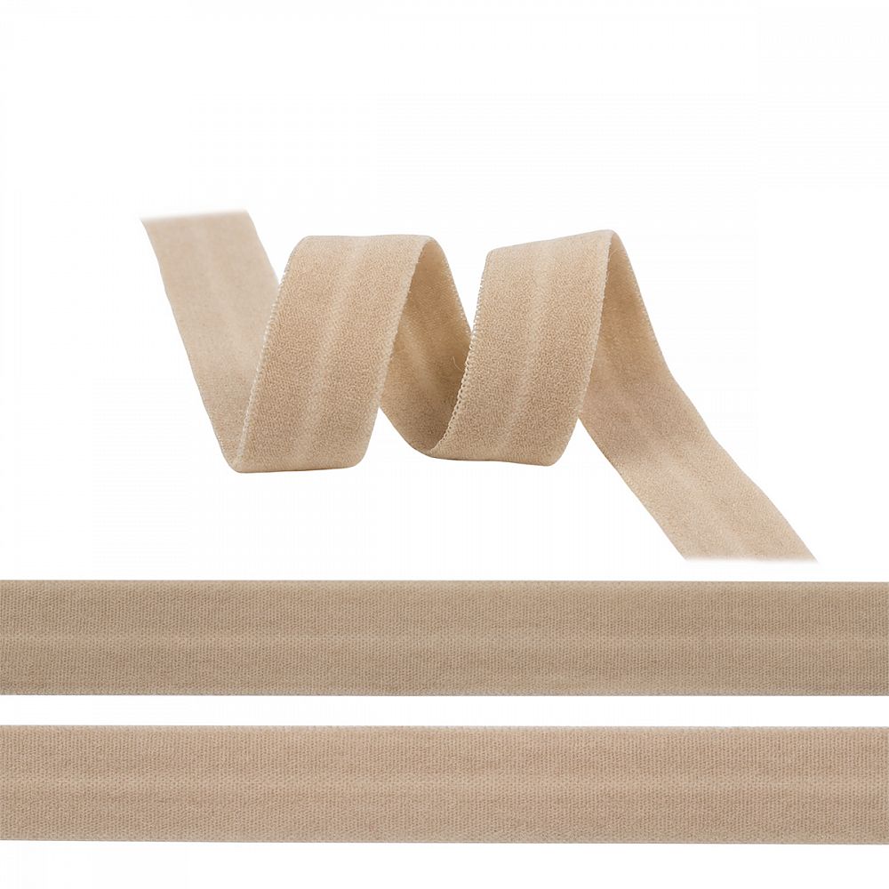 Резинка бельевая (окантовочная) матовая 15.0 мм / 1000 метров, бежевый капучино S573