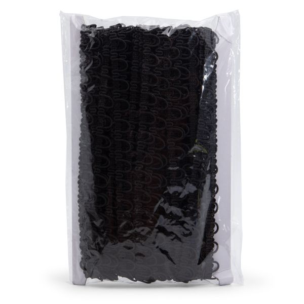 Тесьма с эластичными петлями 13мм / 18,29м (черный)