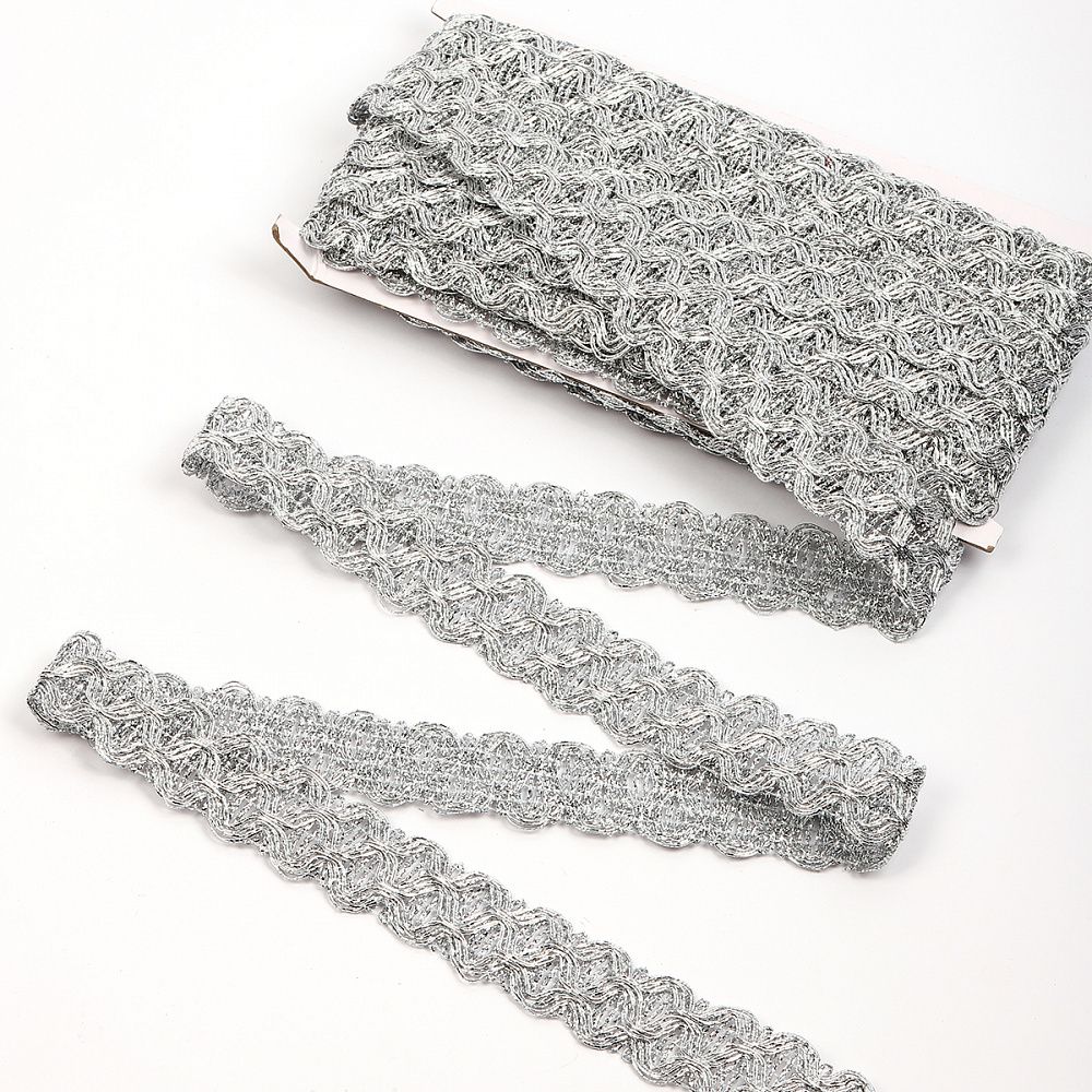 Тесьма отделочная 23 мм / 13.71 метров, TBY 904 цв.серебро