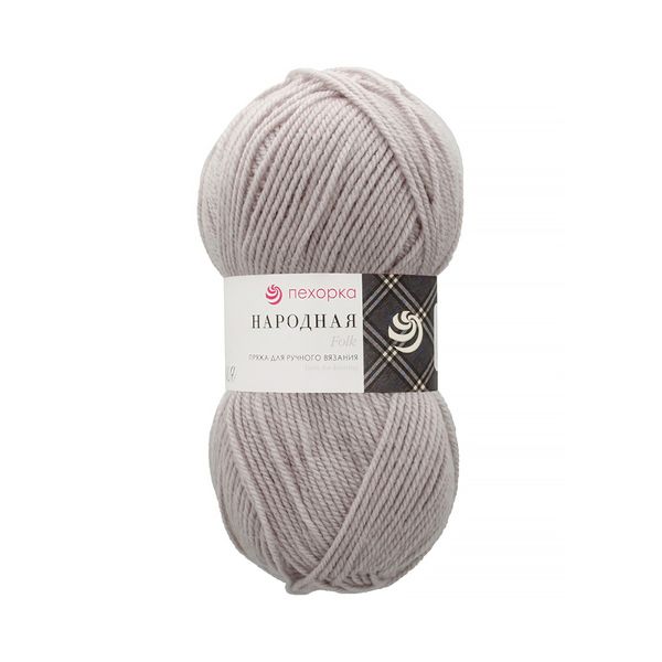 Пряжа Пехорка Народная / уп.5 мот. по 100 г, 220 м, цв.276 перламутр
