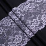 Кружево бельевое эластичное 180 мм / 3.4 метра, цвет светло-серый