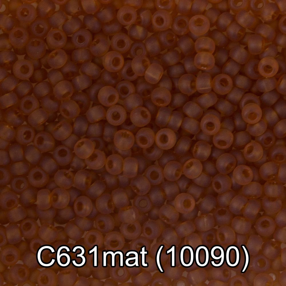 Бисер Gamma 10/0 (2.3 мм), 150 г (10х5 г), C631mat коричневый мат, 10090, круглый 3