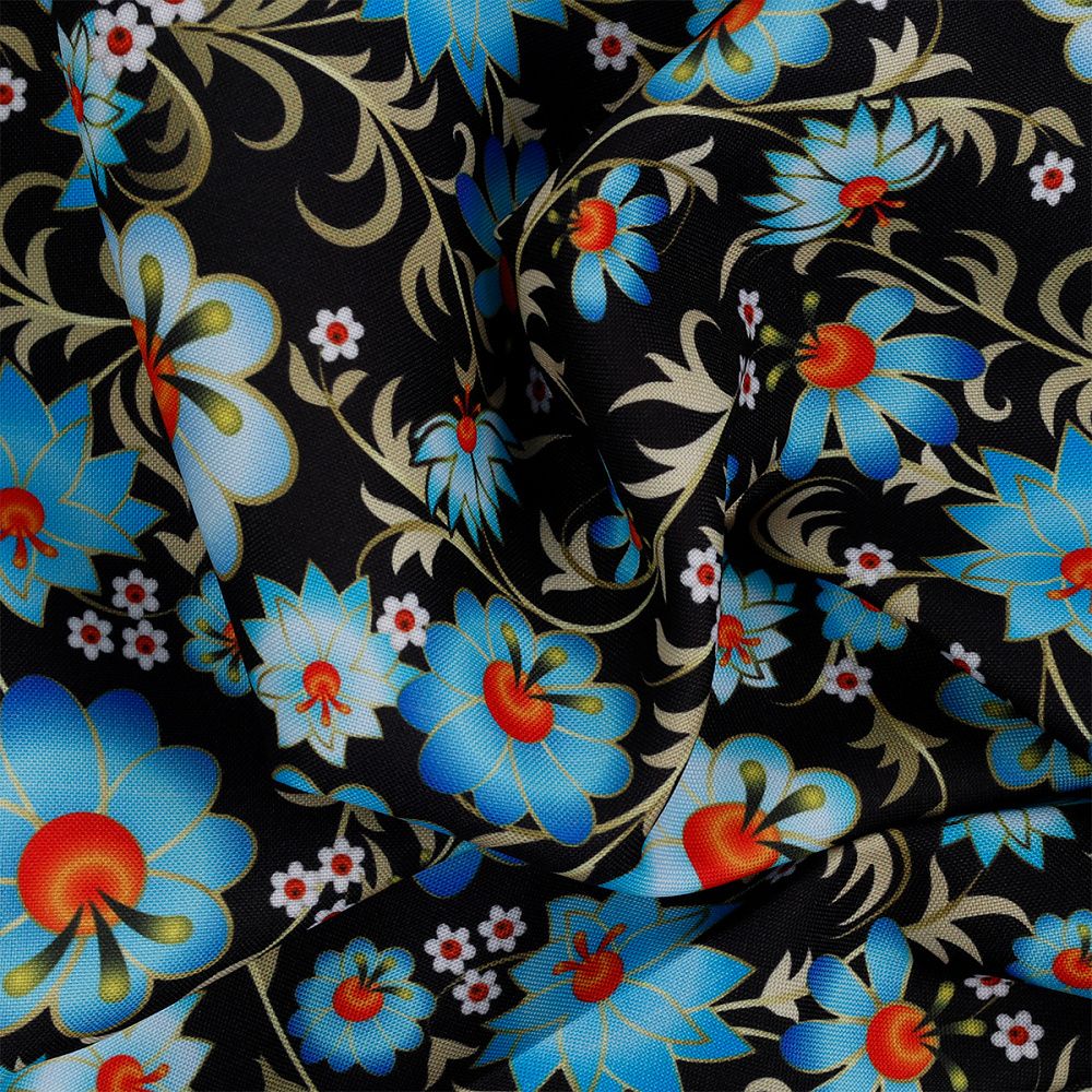 Габардин 140 г/м², 150 см / 1 метр, T.4000.26.1, цв.черный