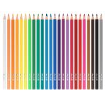 Карандаш цветной пластиковый трехгранный заточенный 24 цв, Лео LPPCP-24
