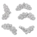 Сутажная застежка, 8 см (серебро), NO.2, 5 шт