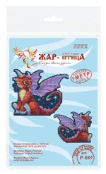 Набор для вышивания нитками МП Студия (Жар-птица), Полуночный дракон, 12х15 см