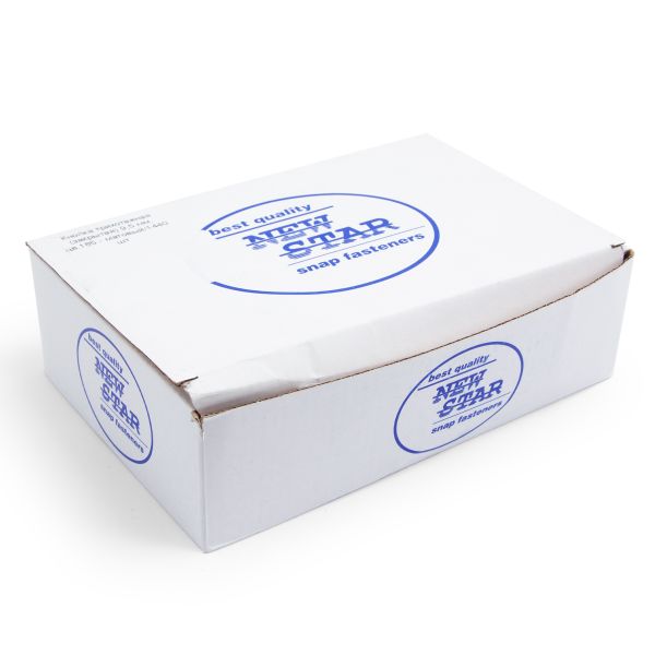 Кнопка рубашечная (джерси) закрытая ⌀9.5 мм, ≈1440 шт, МЕТАЛЛ, эмаль, 185 св.голубой матовый, NEW STAR