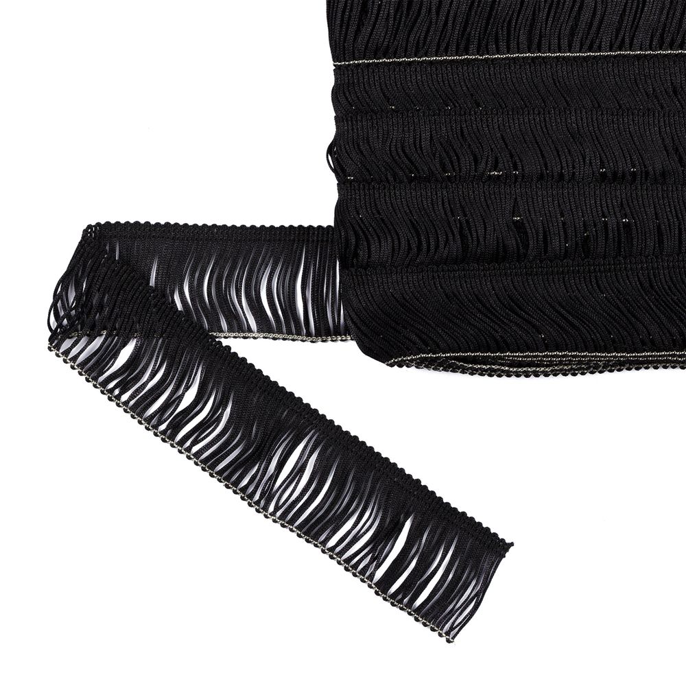 Бахрома отделочная 35.0 мм / 25 метров, 115 черный, Gamma 110