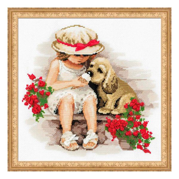 Набор для вышивания нитками Риолис, Сладкоежки, 30х30 см