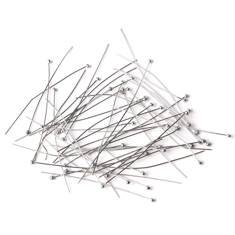 Штифты с шариком 5см, 50 шт/упак, Astra&Craft (Никель), 4AR192