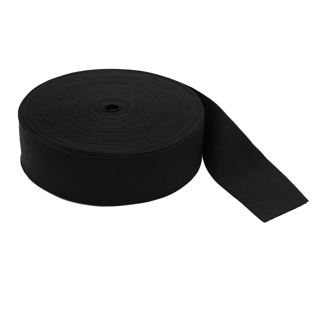 Резинка тканая 50.0 мм / 20 метров, черный
