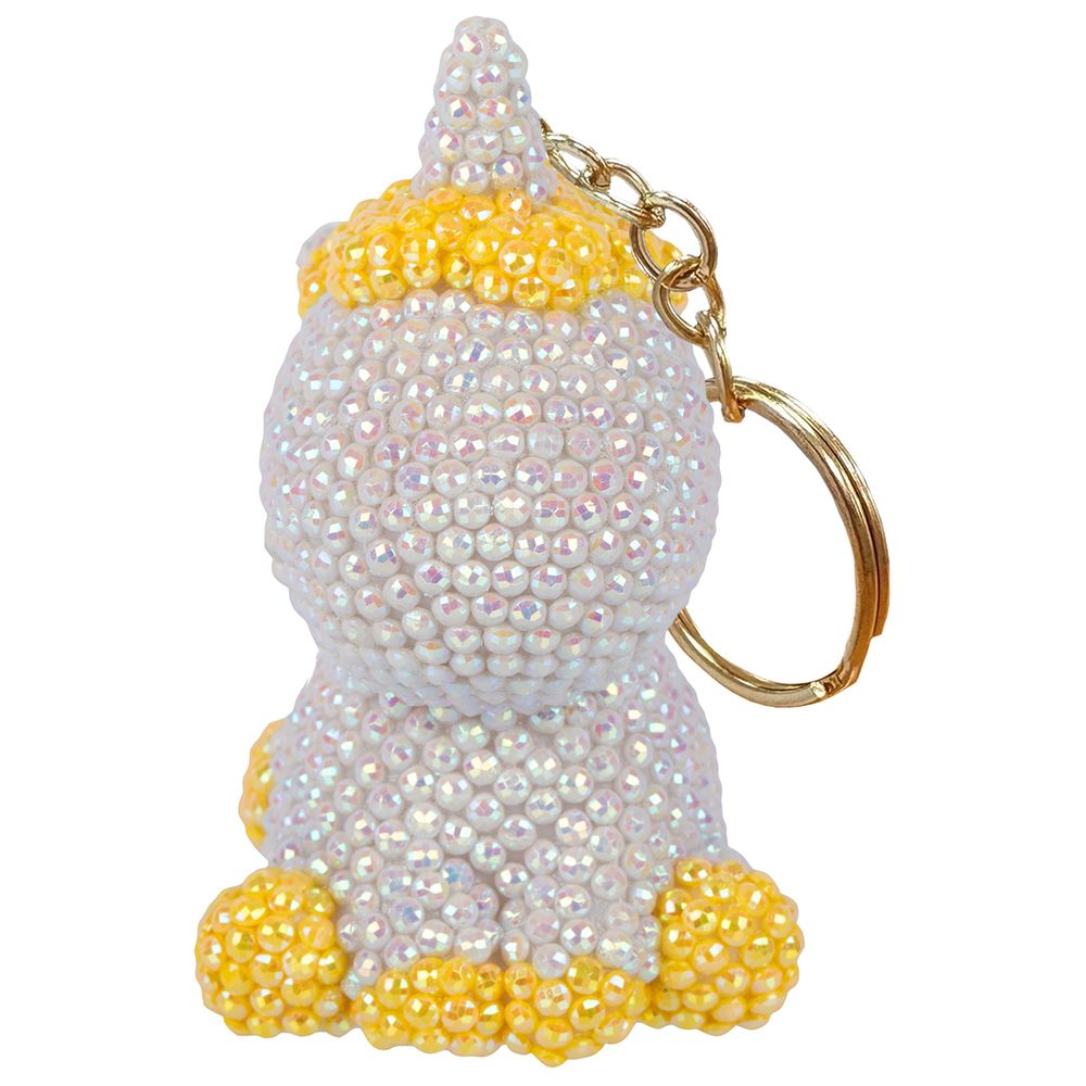 Кристальная (алмазная) мозаика Фрея ALVF-006, брелок, Серебристая единорожка, 5х8 см