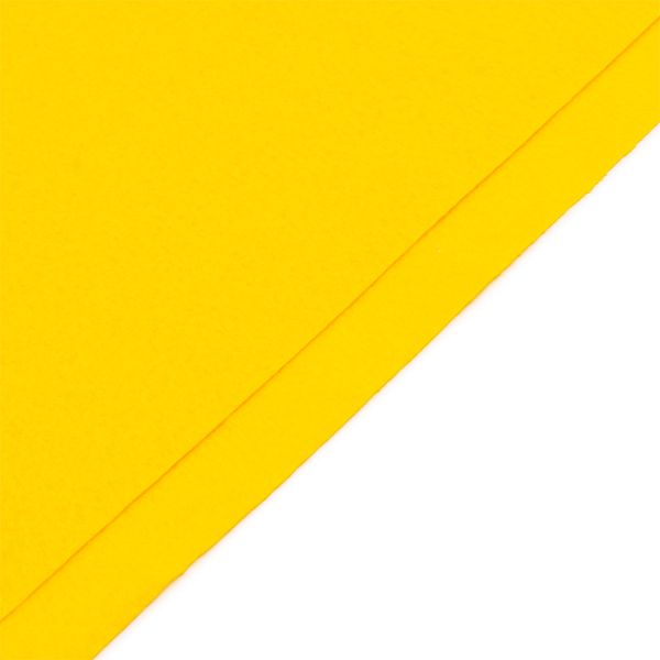 Фетр листовой жесткий 1.0 мм, 20х30 см, 100% п/э, 2 шт, цв. желтый, 26956