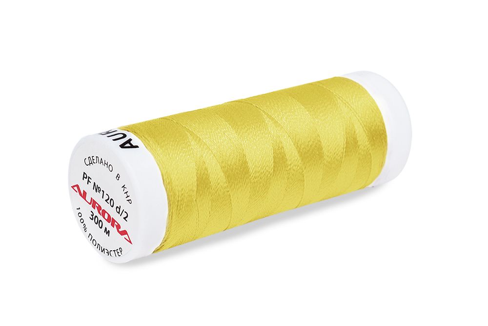 Нитки для креативных работ Aurora №120, 300 м, цв. PF501, 5 катушек