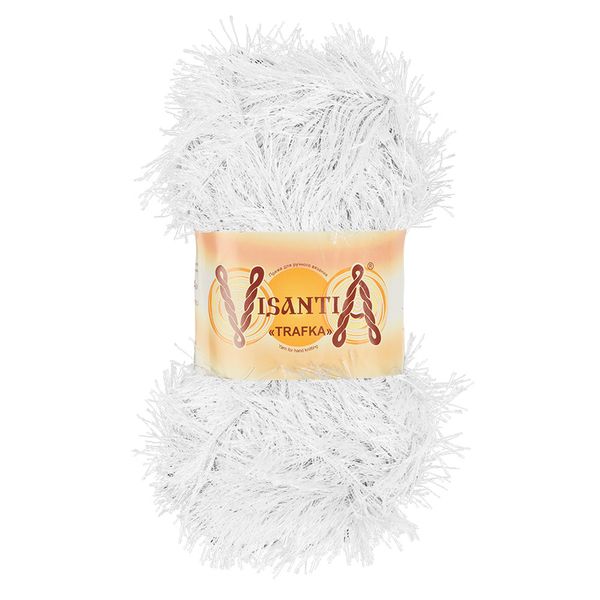 Пряжа Visantia Trafka / уп.5 мот. по 100г, 150м, 0001 белый