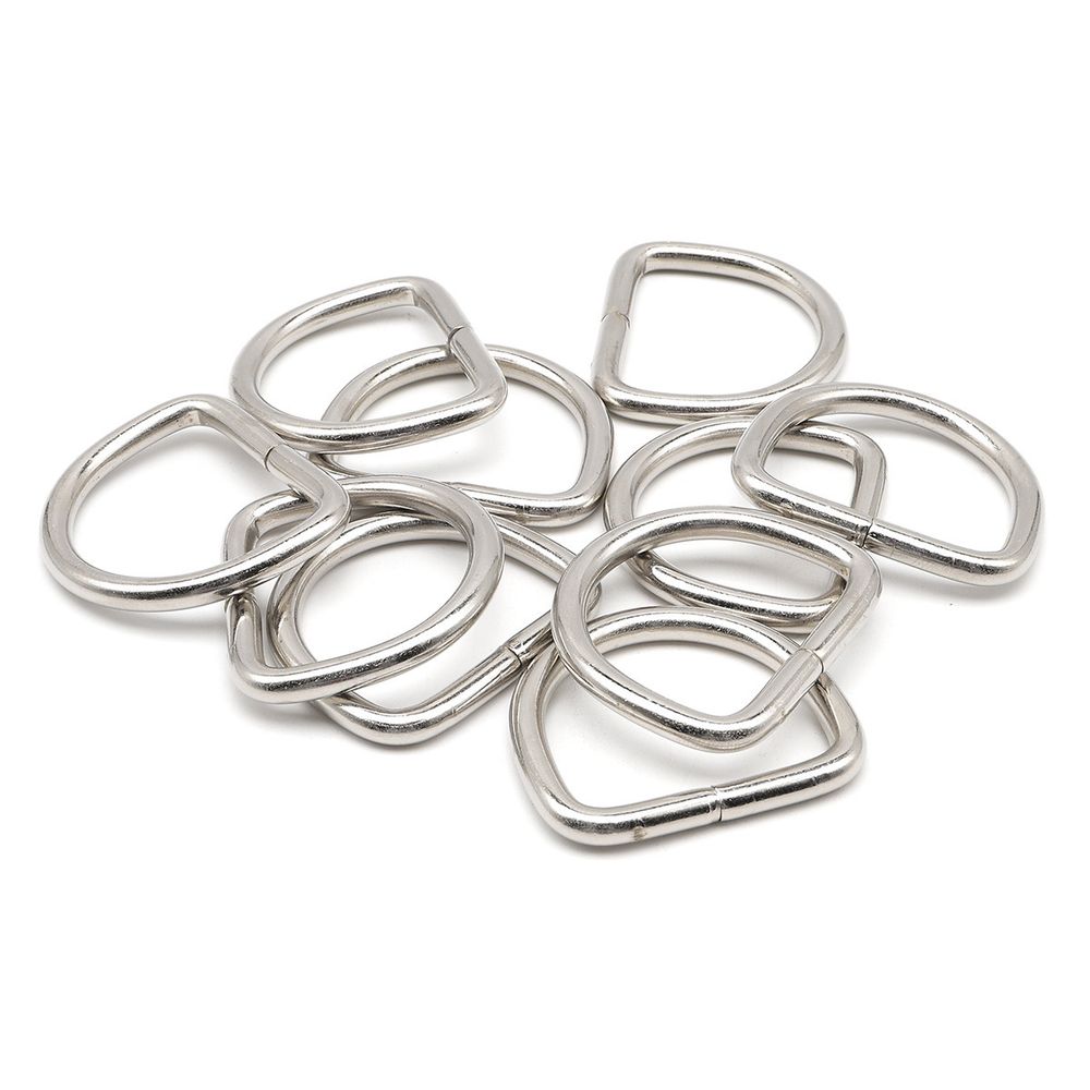 Полукольцо сварное металл внутр. 35.5 мм (внешн. 45.5х40 мм, ⌀5 мм), 10 шт, никель, Р-06-05В(242-01)