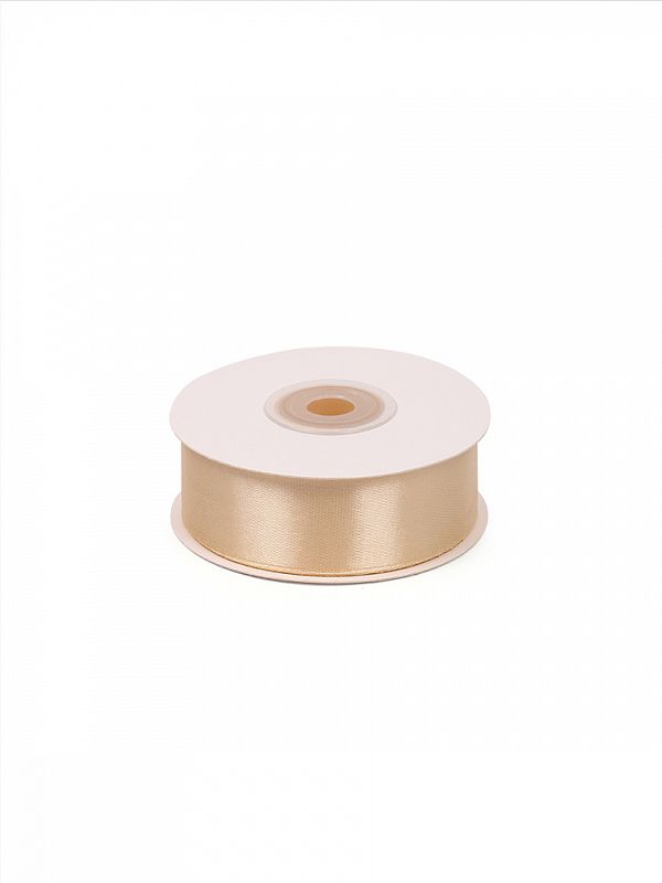 Лента атласная 1-сторонняя 25.0 мм / 22.5±1 метра, 3009 бежевый, Magic4Hobby