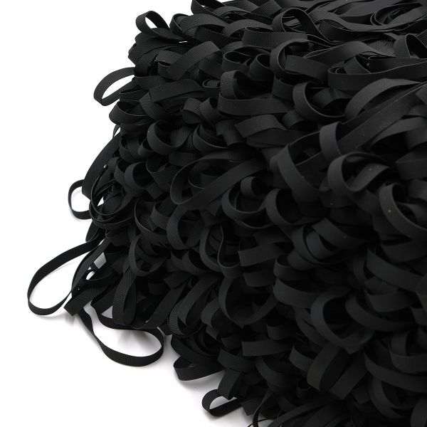 Резинка латексная рифленая 7.0 мм / 5 кг (≈ 2167 метров), толщ. 0.6 мм, черный (Греция)