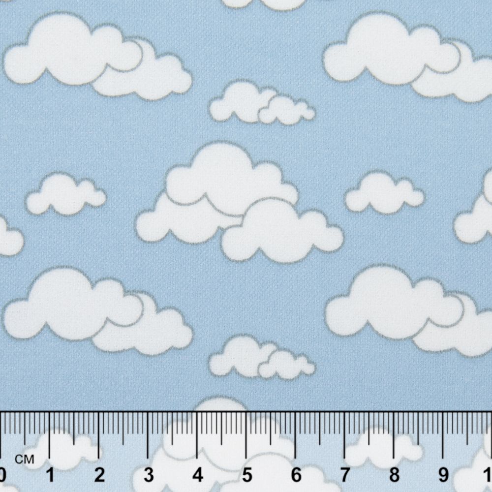 Ткань для пэчворка Peppy Молочные сны фланель, рулон 112 см / 5 метров, МС-19 голубой, Peppy