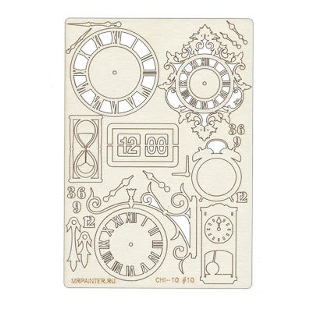 Чипборд 11.5х16.5 см, 1 шт, 10 Часы, Mr.Painter CHI-10 Чипборд 11.5х16.5 см, 1 шт, 10 Часы, Mr.Painter CHI-10