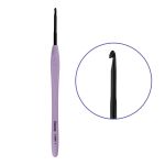 Крючок для вязания с прорезиненной ручкой ⌀3.0 мм, 16 см, алюминий, Gamma RH-BL