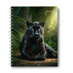 Тетрадь общая с твердой обложкой, матовая ламинация A5 120 л. на гребне 65 г/м², белизна 100% 4 шт клетка, 01553 Чёрная кошка, Светоч Т209