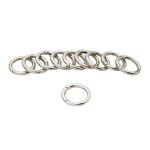 Карабин металл кольцо 25.0 мм (35х35 мм), никель, 10 шт