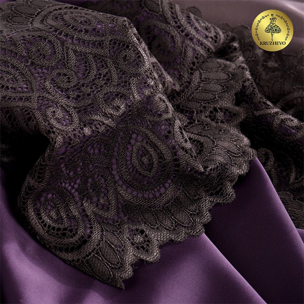 Кружево бельевое эластичное 180 мм / 3 метра, TBY.L1351, цв.3094 тауп