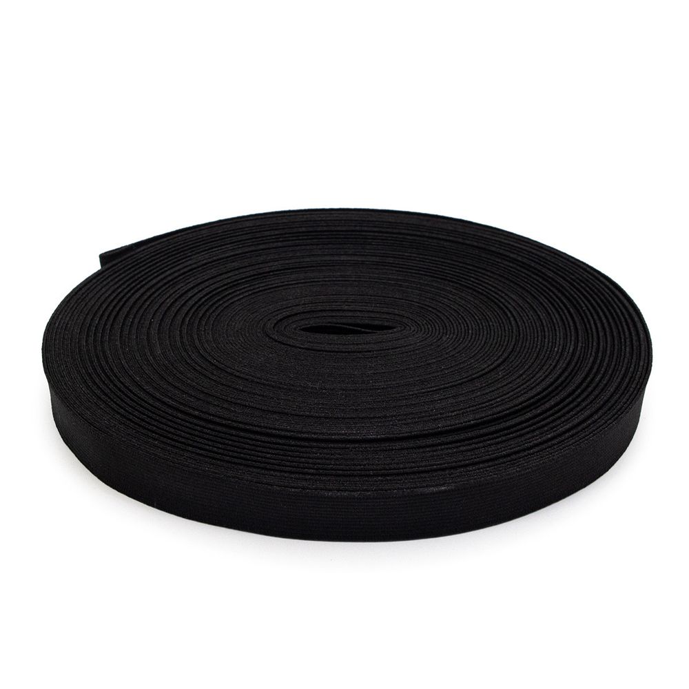 Резинка башмачная 20.0 мм / 25 метров, вязаная, черный