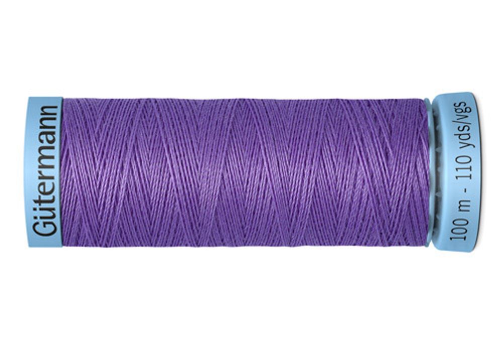 Нитки шелковые Gutermann Silk S303, 100м, 391 сиреневый, 5 катушек /TOS/