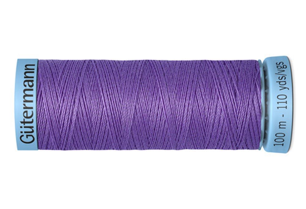 Нитки шелковые Gutermann Silk S303, 100м, 391 сиреневый, 5 катушек